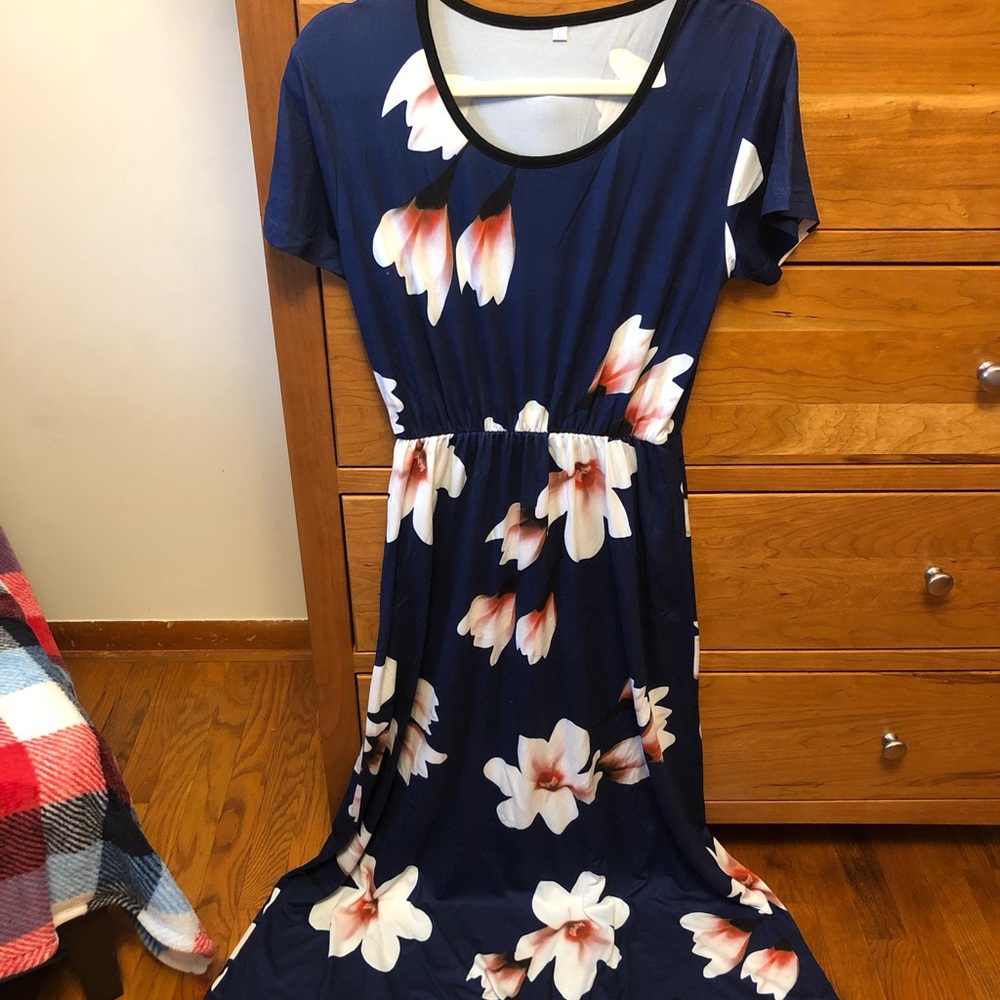 Navy maxi dress